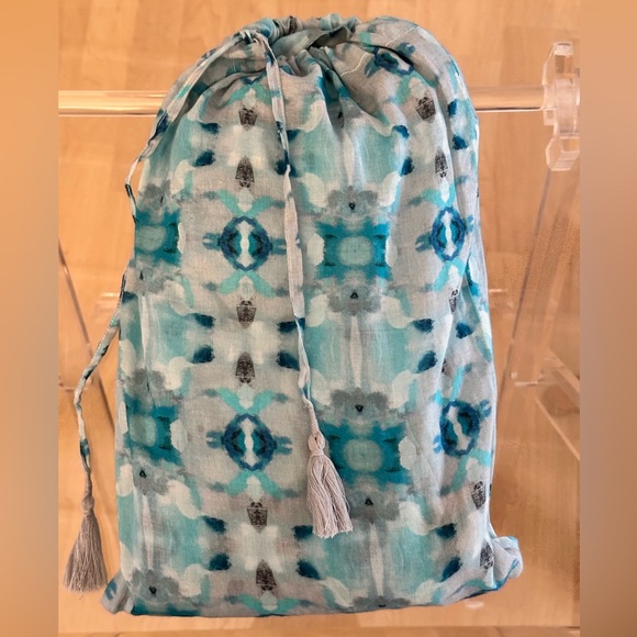 NWOT Laura Park for Annie Selke 100% cotton voile kaftan with slip and carry bag - Picture 7 of 7